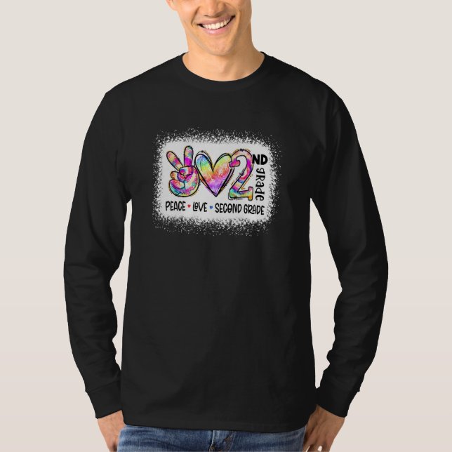 Camiseta Back To School 2nd Grade Peace Love Team 2nd Grade (Frente)