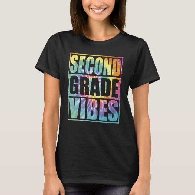 Camiseta Back To School 2nd Grade Vibes Second Grade Teache (Frente)