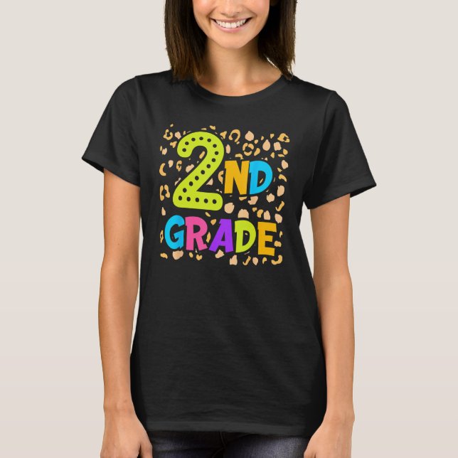 Camiseta Back To School 2nd Second Grade Teacher Student Ki (Frente)