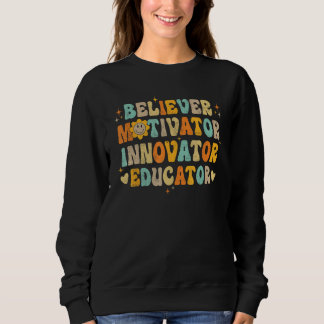 Camiseta Back To School Believer Motivator Innovator Educat