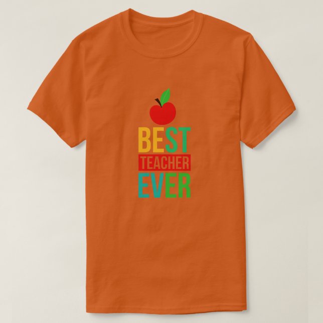 Camiseta Back to school-best teacher ever-01 (Frente do Design)