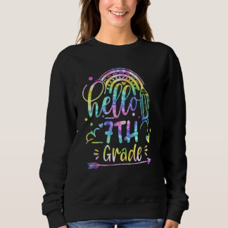 Camiseta Back To School Cute Hello 7th Grade Team Tie Dye T