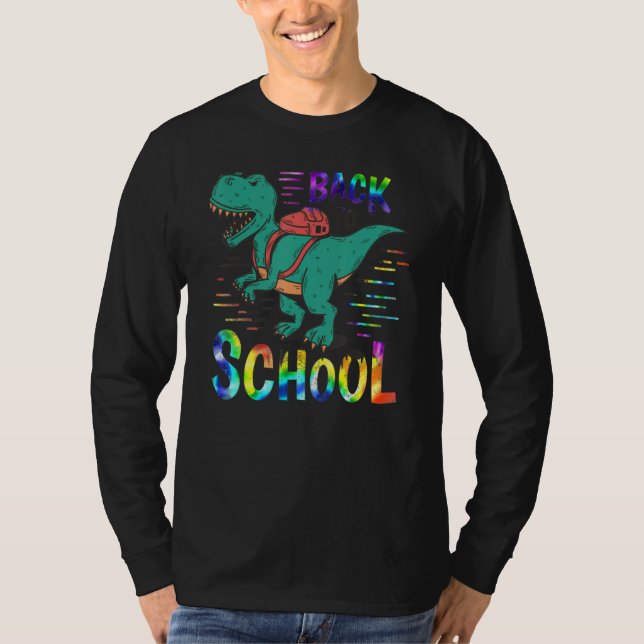 Camiseta Back To School Dinosaur Tye Dye Teacher Students B (Frente)
