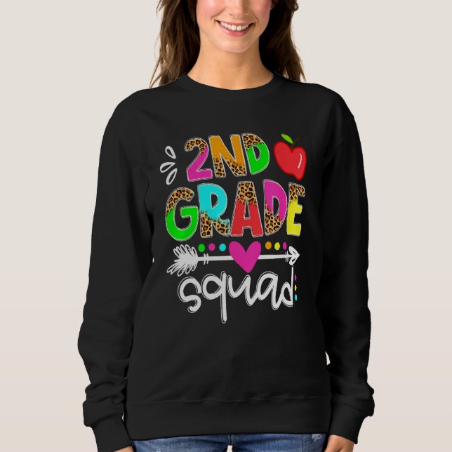 Camiseta Back To School First Day Of 2nd Grade Squad Teache (Frente)