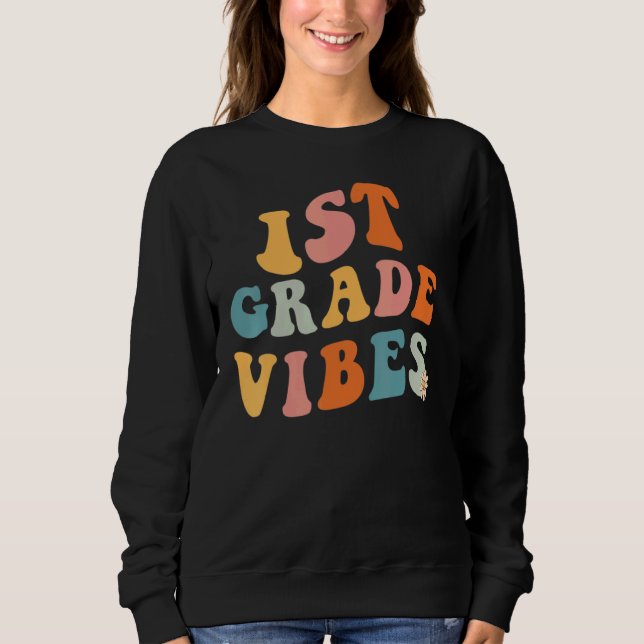 Camiseta Back to school First Grade Vibes Teacher 1st Grade (Frente)