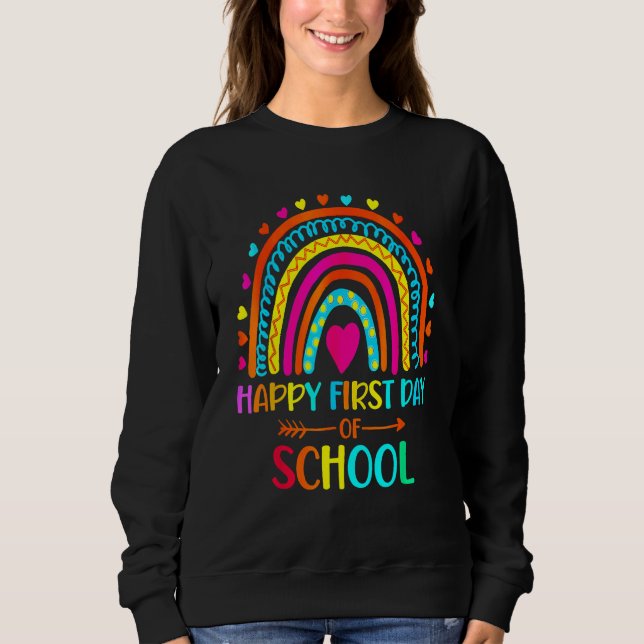 Camiseta Back To School Funny Happy First Day Of School For (Frente)