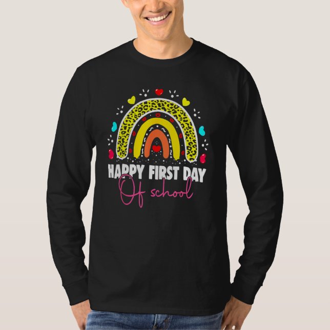 Camiseta Back To School Funny Happy First Day Of School For (Frente)