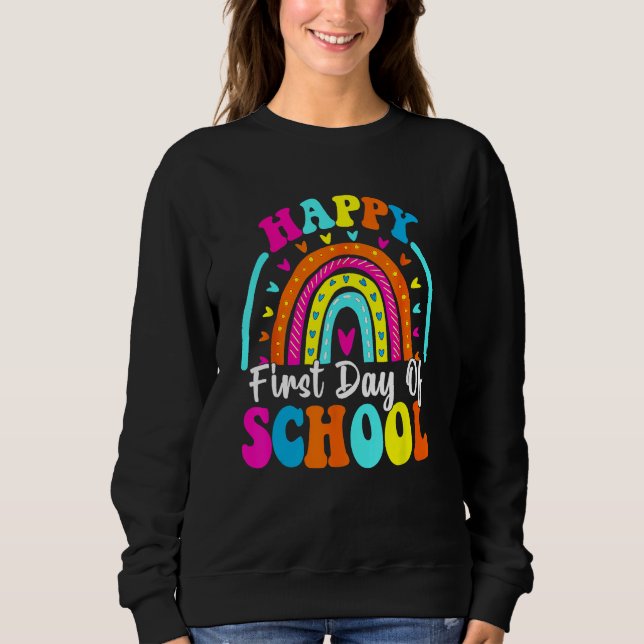 Camiseta Back To School Funny Happy First Day Of School For (Frente)