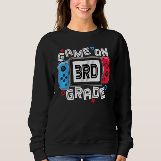 Camiseta Back To School Game On 3rd Grade  Gamer Kids Boys (Frente)