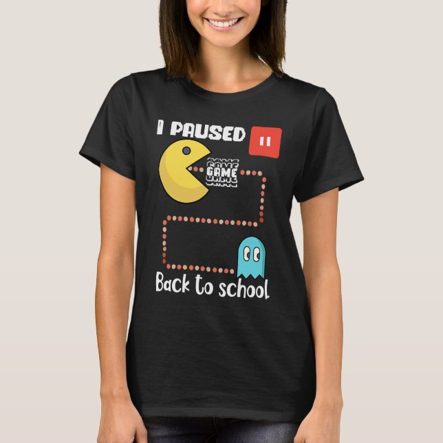 Camiseta Back to school Gamer squad I paused my game (Frente)
