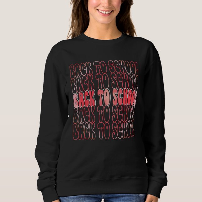 Camiseta Back To School Happy First Day Of School Groovy Te (Frente)
