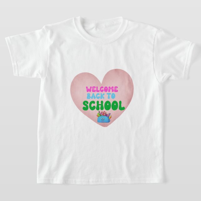 Camiseta Back to School Heart Kids Tee (Postura )
