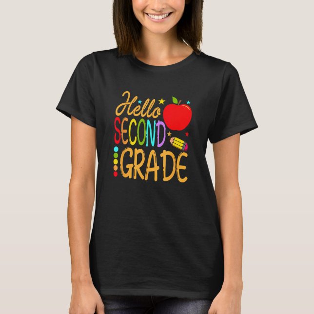 Camiseta Back To School Hello Second Grade Team 2nd Grade T (Frente)