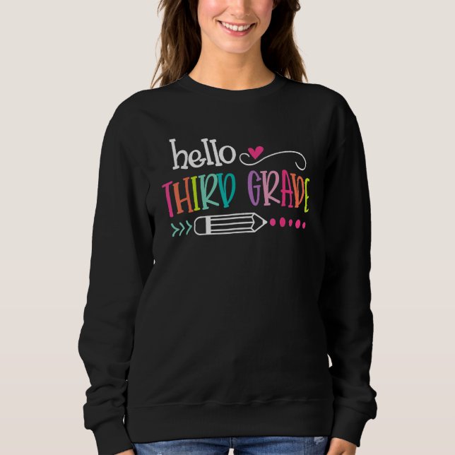 Camiseta Back To School Hello Third 3rd Grade For Kids Boy  (Frente)