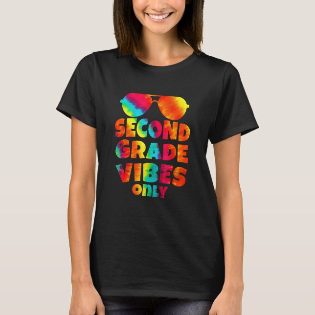 Camiseta Back To School Kids 2nd Grade Vibes Only Sunglasse (Frente)
