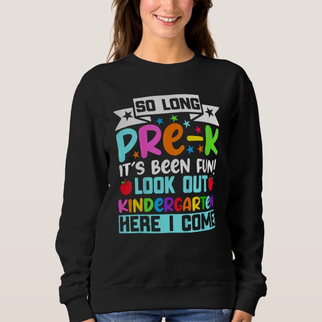 Camiseta Back To School Kids So Long Pre K Kindergarten Her (Frente)