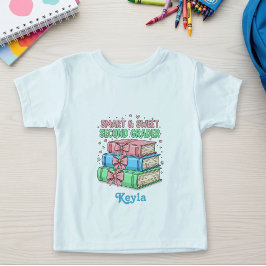 Camiseta Back to School Kids T-shirt, Books & Bows - Cute