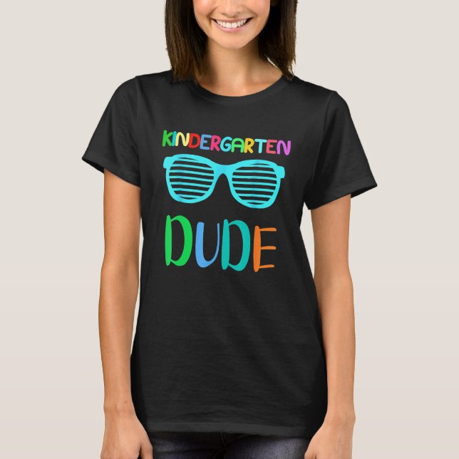 Camiseta Back To School Kindergarten Dude Cool Sunglasses B (Frente)