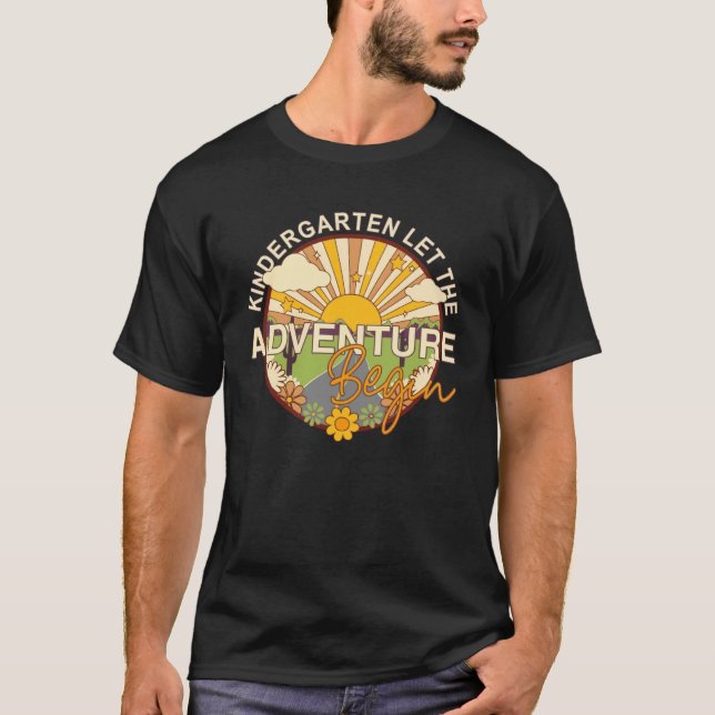 Camiseta Back To School  Kindergarten Let the Adventure Beg (Frente)