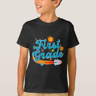 Camiseta Back to school outer space teacher first grade