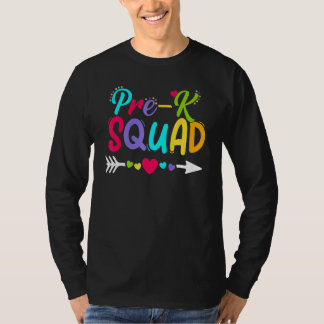 Camiseta Back To School Pre K Squad Happy First Day Of Sch