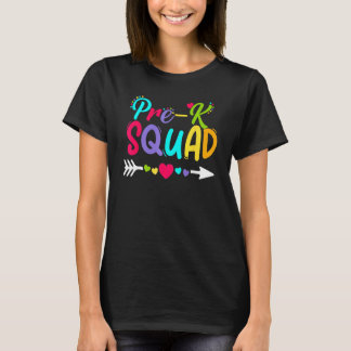 Camiseta Back To School Pre K  Squad Happy First Day Of Sch