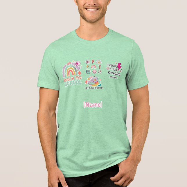 Camiseta Back to School Rainbow / Regreso Arcoíris Escolar (Frente)