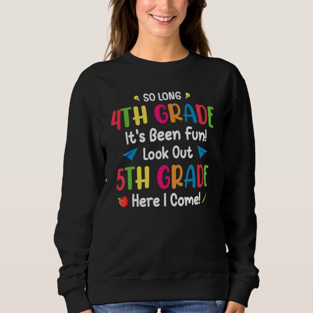 Camiseta Back To School  So Long 4th Grade 5th Grade Here I (Frente)