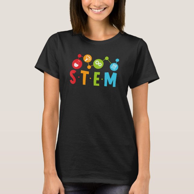 Camiseta Back to School STEM Teacher Boys Girls Science Gee (Frente)