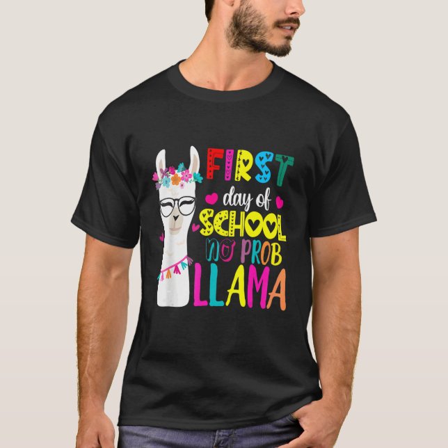 Camiseta Back To School Teachers No Prob Llama (Frente)