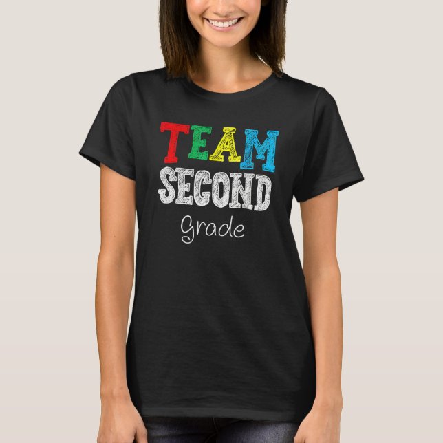 Camiseta Back To School Team 2nd Second Grade Teacher Stude (Frente)