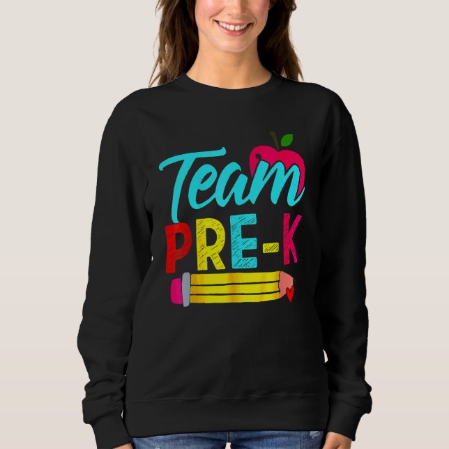 Camiseta Back To School Team Pre K Preschool Teacher Studen (Frente)