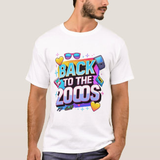 Camiseta Back to The 2000s Retro Design Vintage Theme Party