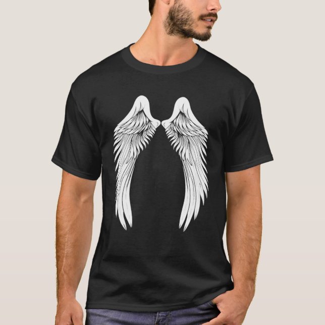Camiseta Back White Angel Wings (Frente)