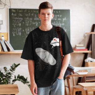 Camiseta Backdrop de Dish Satélite Stars Phrase I AMO ESPAÇ