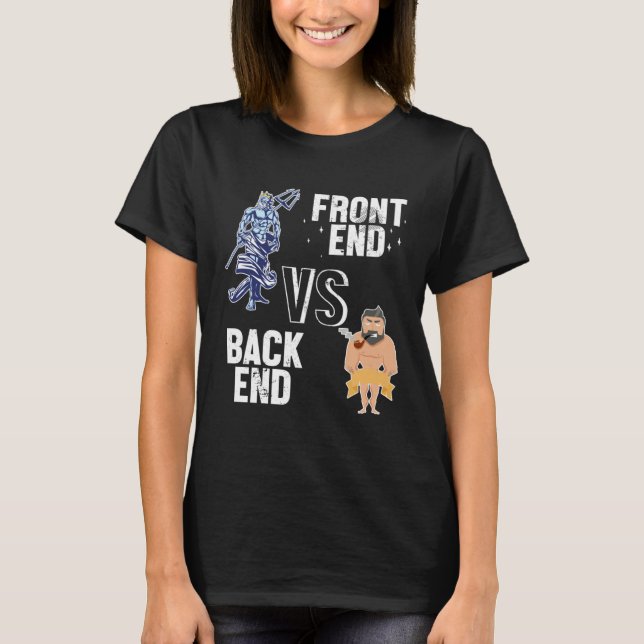 Camiseta Backend vs Frontend Developer Engineer Software De (Frente)