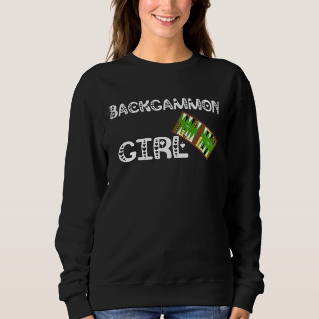 Camiseta Backgammon Girl Board Game Playing Wooden Board Ga (Frente)
