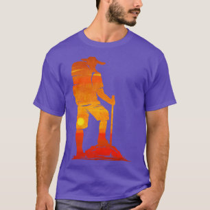 Camiseta Backpacker No Sunset Enquanto Caminhava