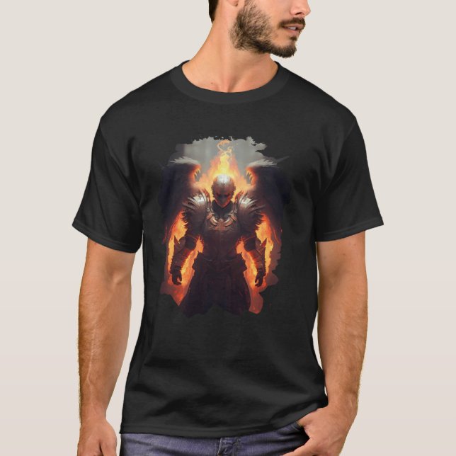 Camiseta Backprint Angel of Fire with Flames of Hell (Frente)