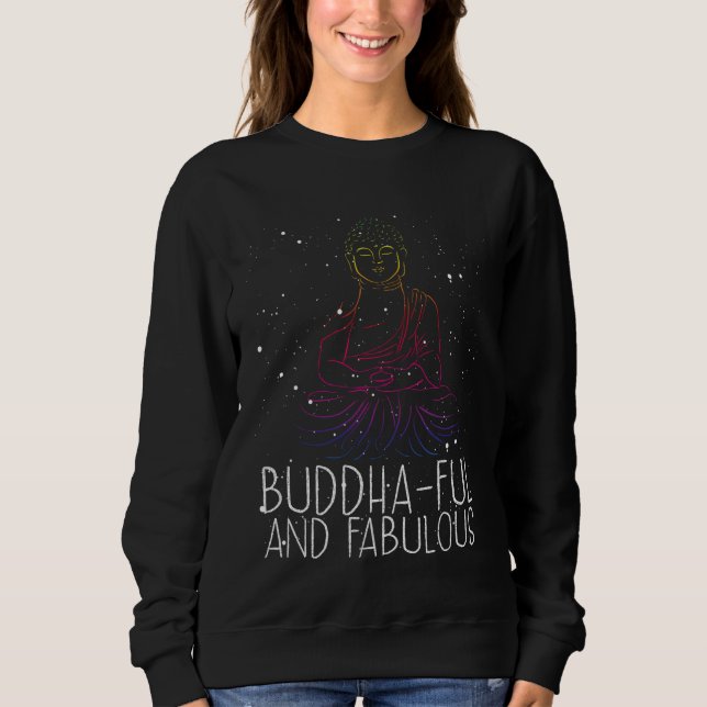 Camiseta Backprint Buddha Ful And Fabulous Buddhist (Frente)