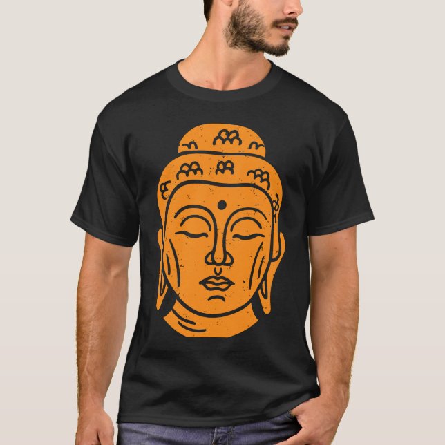 Camiseta Backprint Buddha Head Buddhist Wisdom (Frente)