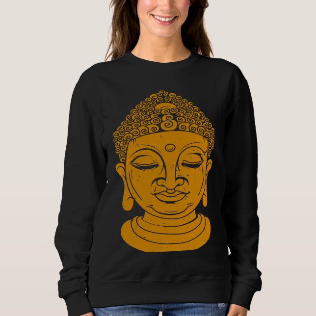 Camiseta Backprint Buddha Head Meditation and Yoga (Frente)