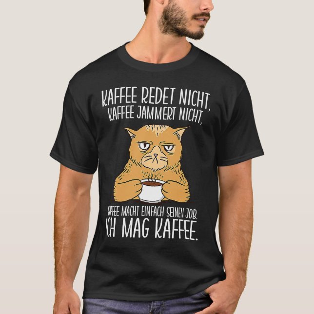 Camiseta Backprint Coffee doesn't talk and whine I like cof (Frente)