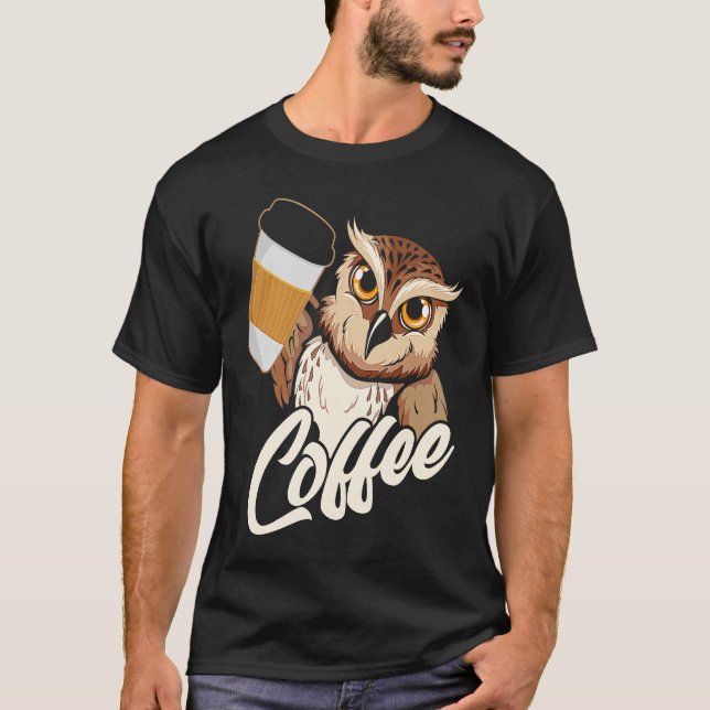 Camiseta Backprint Coffee Owl (Frente)