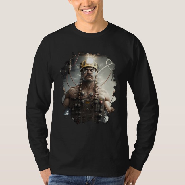 Camiseta Backprint  electrician and electronics engineer  1 (Frente)