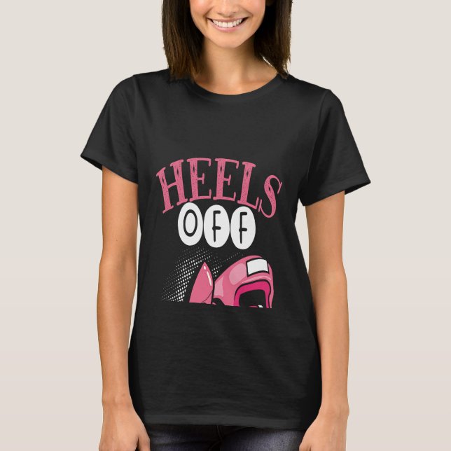 Camiseta Backprint Heels Off Gloves On Woman Boxing (Frente)