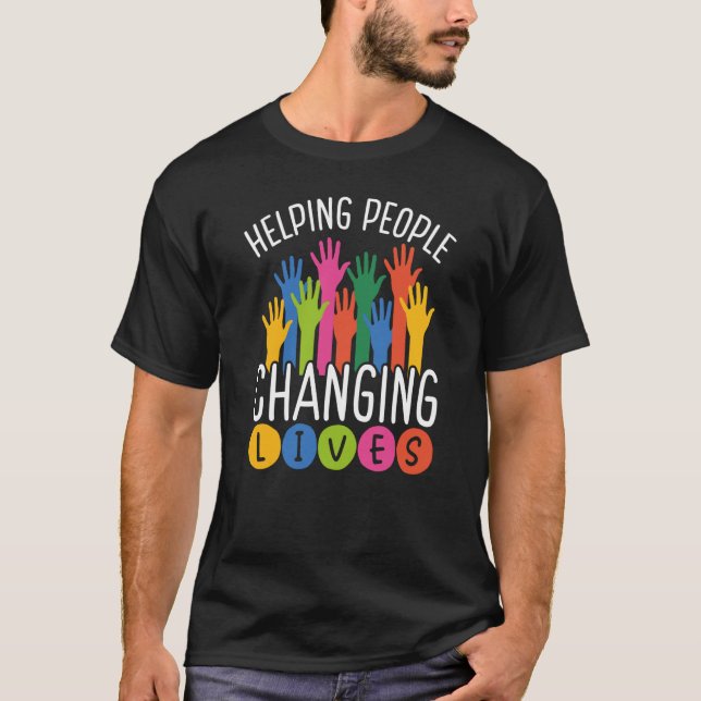 Camiseta Backprint Helping People Volunteer (Frente)