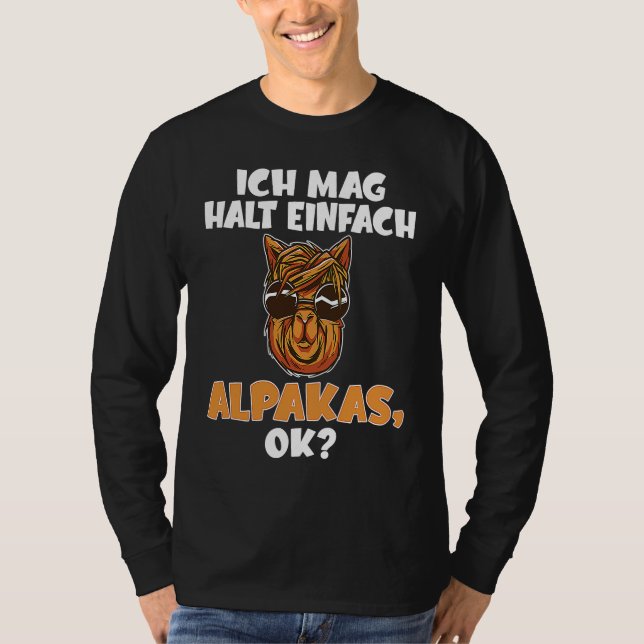 Camiseta Backprint I just like alpacas okay (Frente)