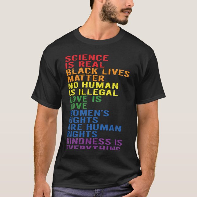 Camiseta Backprint Kindness is everything LGBTQ+ Pride  1 (Frente)