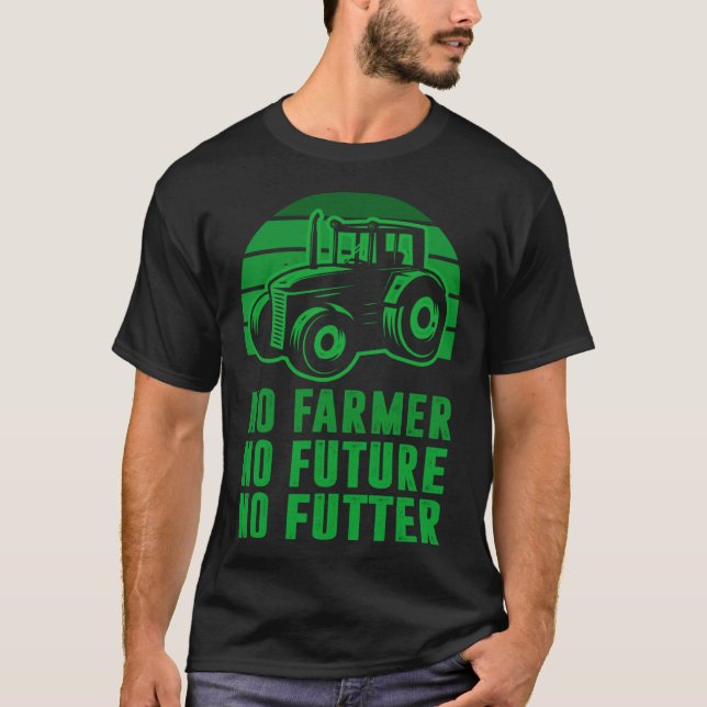 Camiseta Backprint No Farmer no future no Futter (Frente)